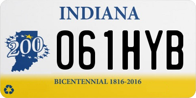 IN license plate 061HYB