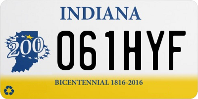 IN license plate 061HYF
