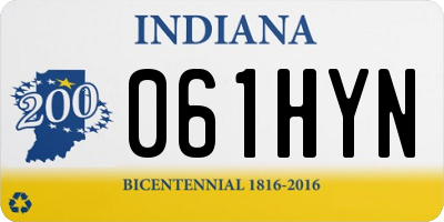 IN license plate 061HYN