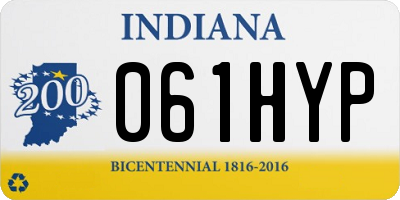 IN license plate 061HYP
