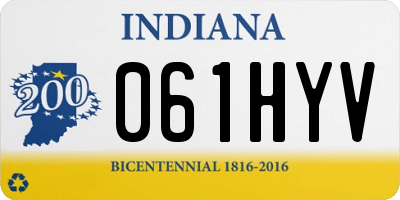 IN license plate 061HYV
