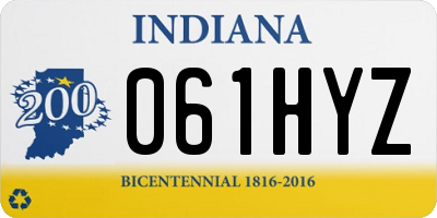 IN license plate 061HYZ