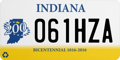 IN license plate 061HZA