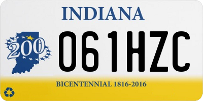 IN license plate 061HZC