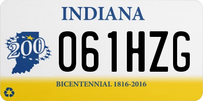 IN license plate 061HZG