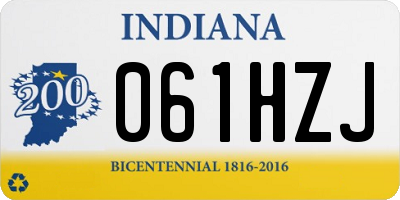 IN license plate 061HZJ