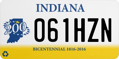 IN license plate 061HZN