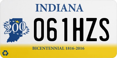 IN license plate 061HZS