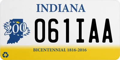 IN license plate 061IAA
