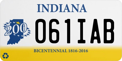 IN license plate 061IAB