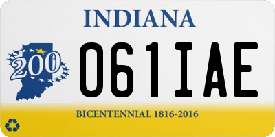 IN license plate 061IAE
