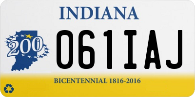IN license plate 061IAJ