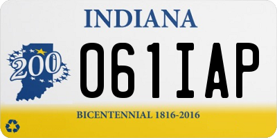IN license plate 061IAP