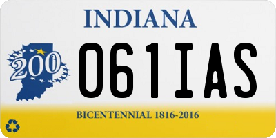 IN license plate 061IAS