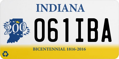 IN license plate 061IBA