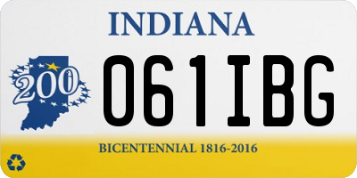 IN license plate 061IBG