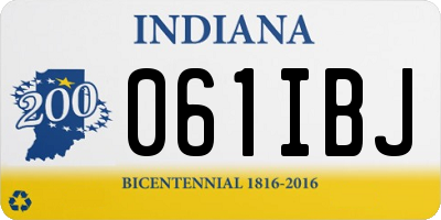 IN license plate 061IBJ