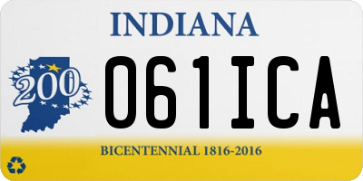 IN license plate 061ICA