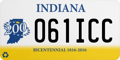 IN license plate 061ICC