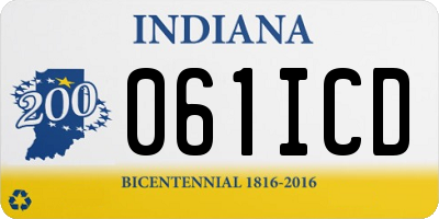 IN license plate 061ICD