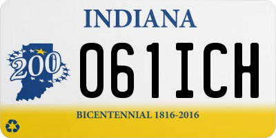 IN license plate 061ICH