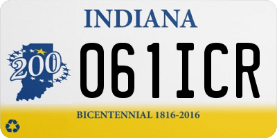 IN license plate 061ICR