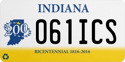 IN license plate 061ICS