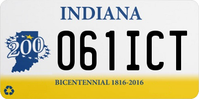 IN license plate 061ICT