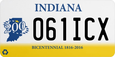 IN license plate 061ICX