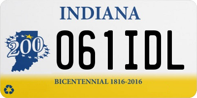 IN license plate 061IDL