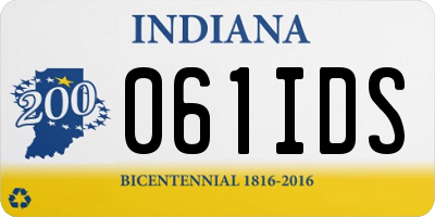 IN license plate 061IDS