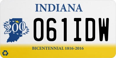IN license plate 061IDW