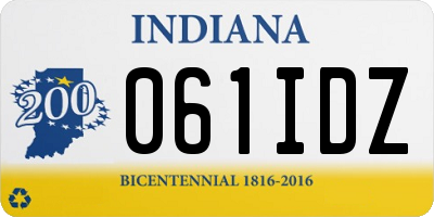 IN license plate 061IDZ