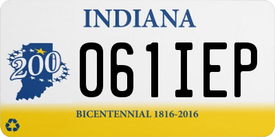 IN license plate 061IEP