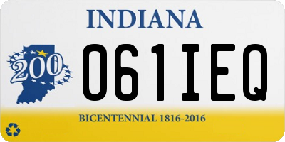 IN license plate 061IEQ