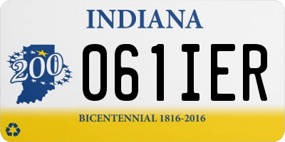 IN license plate 061IER