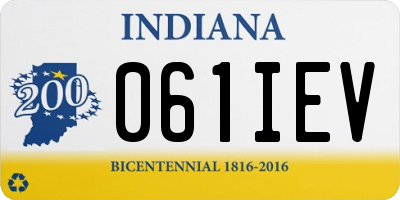 IN license plate 061IEV