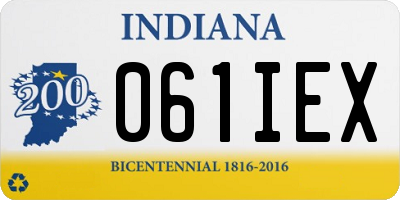 IN license plate 061IEX