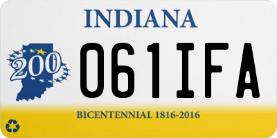IN license plate 061IFA