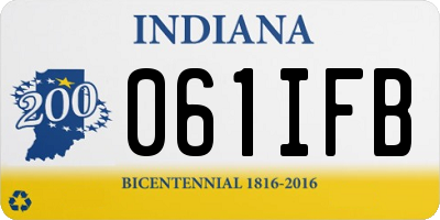 IN license plate 061IFB