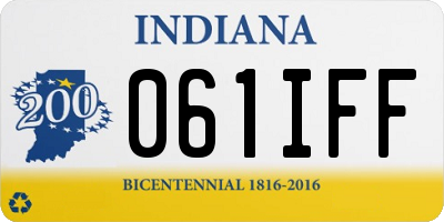 IN license plate 061IFF