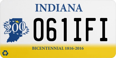 IN license plate 061IFI