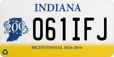 IN license plate 061IFJ