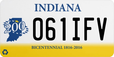 IN license plate 061IFV