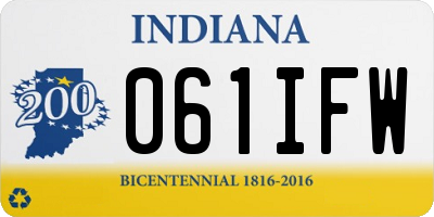 IN license plate 061IFW
