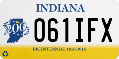 IN license plate 061IFX