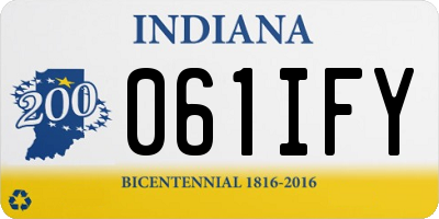 IN license plate 061IFY