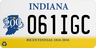 IN license plate 061IGC