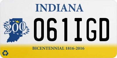 IN license plate 061IGD
