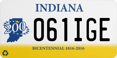IN license plate 061IGE